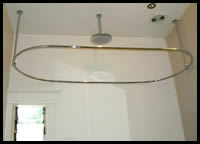 above the shower